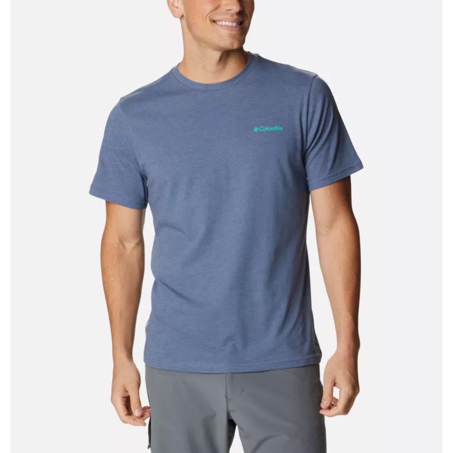 Dk Mtn Hthr/true Direction Graphisches T-Shirt High Dune Ii Für Männer Columbia