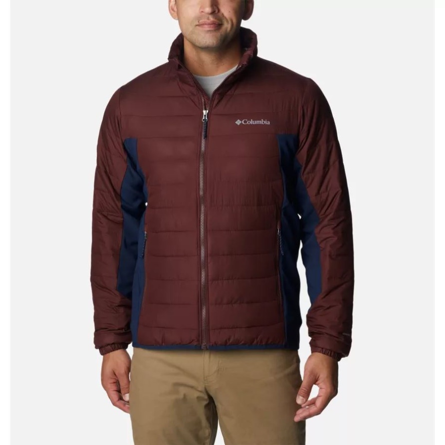 Elderberry/Collegiate Navy Columbia Powder Lite Hybridjacke Für Herren