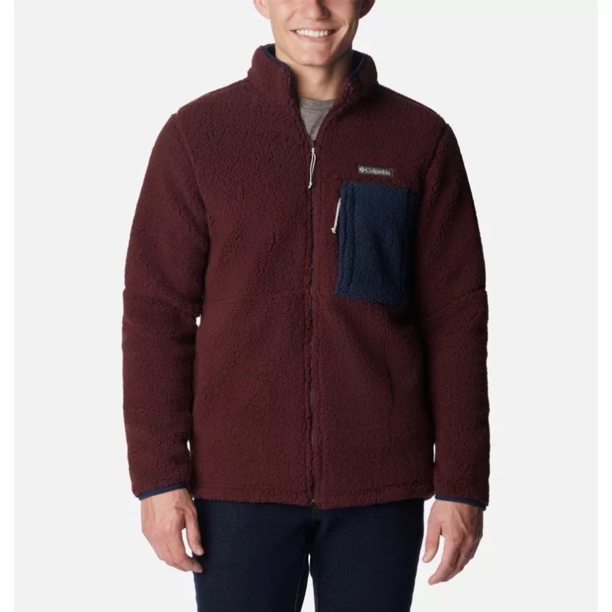 Elderberry/Collegiate Navy Mountainside Schwere Fleecejacke Für Herren Columbia