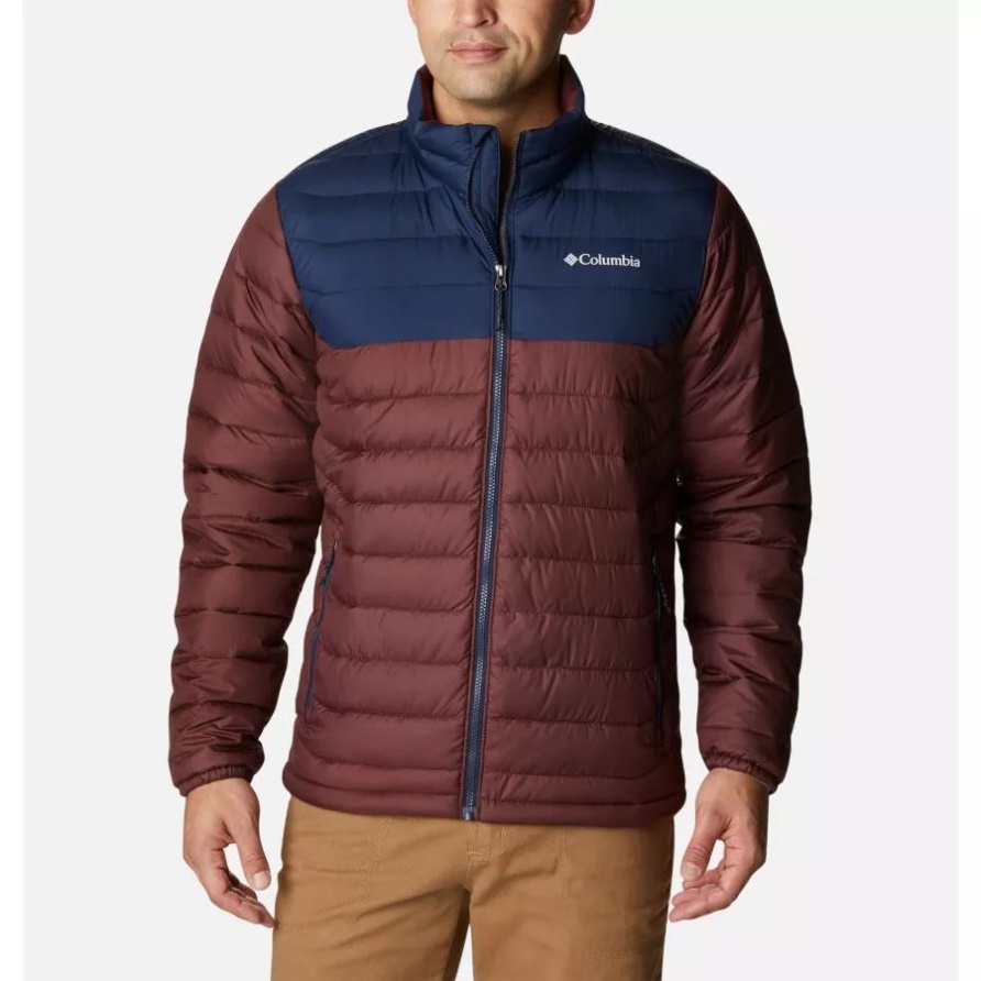 Elderberry/collegiate Navy Puder Lite Isolierte Jacke Für Herren Columbia