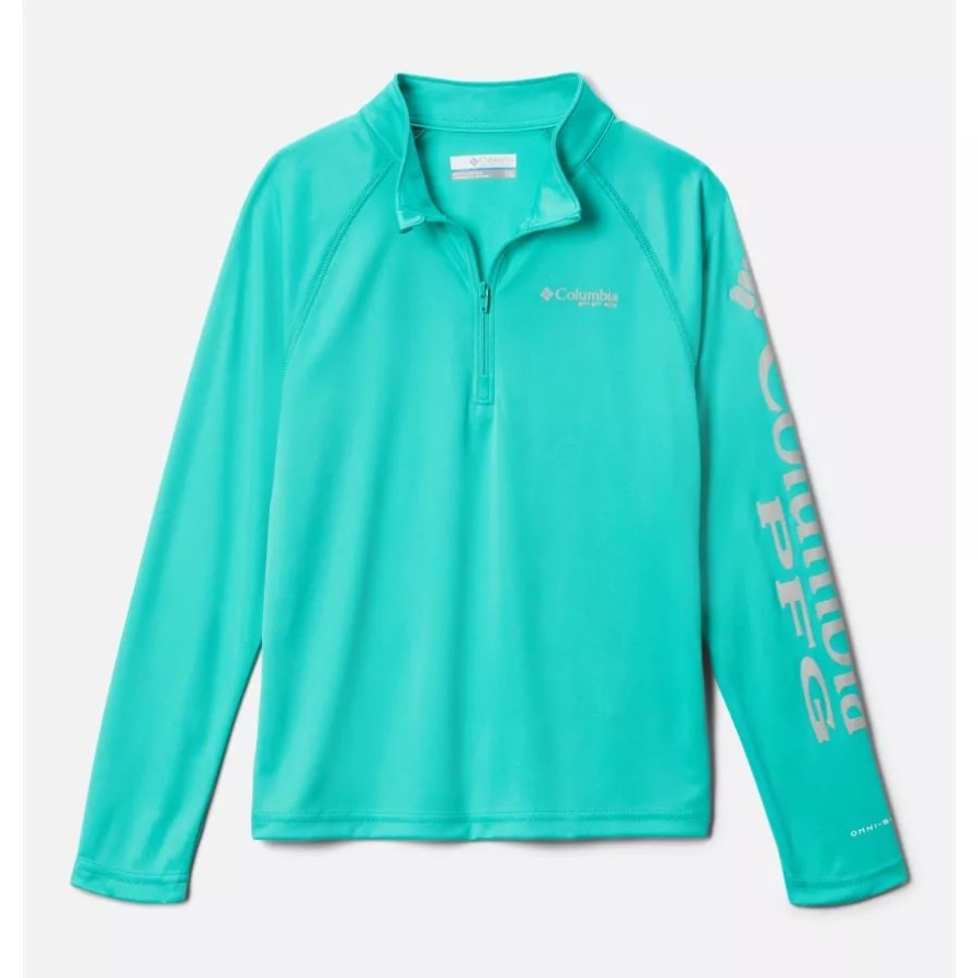 Electric Türkis Pfg Terminal-tackle-pullover Mit Viertelreißverschluss Für Jungen Columbia