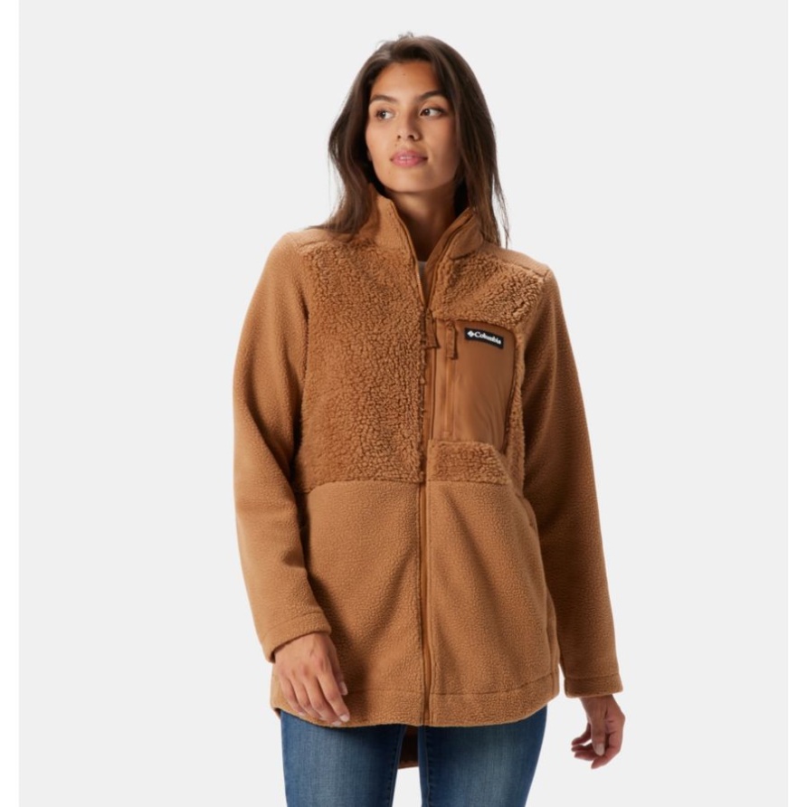 Elk Columbia Lodge Sherpa Lange Fleecejacke Für Damen Columbia