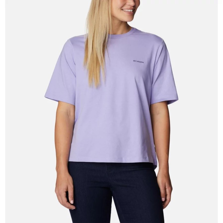 Bereiftes Purpur/erforschen Np-Grafikfrauen Nordkaskaden-Grafikt-shirt Kolumbien