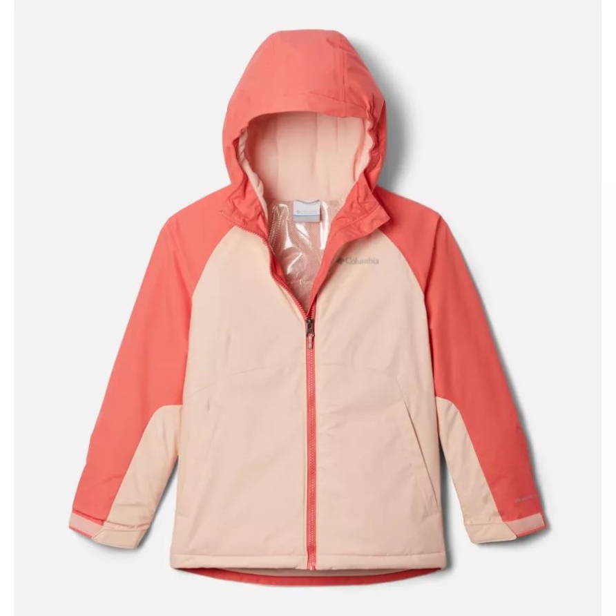 Alpine Actionii Wasserdichte Skijacke Für Mädchen Peach Blossom Heather/blush Pink Columbia
