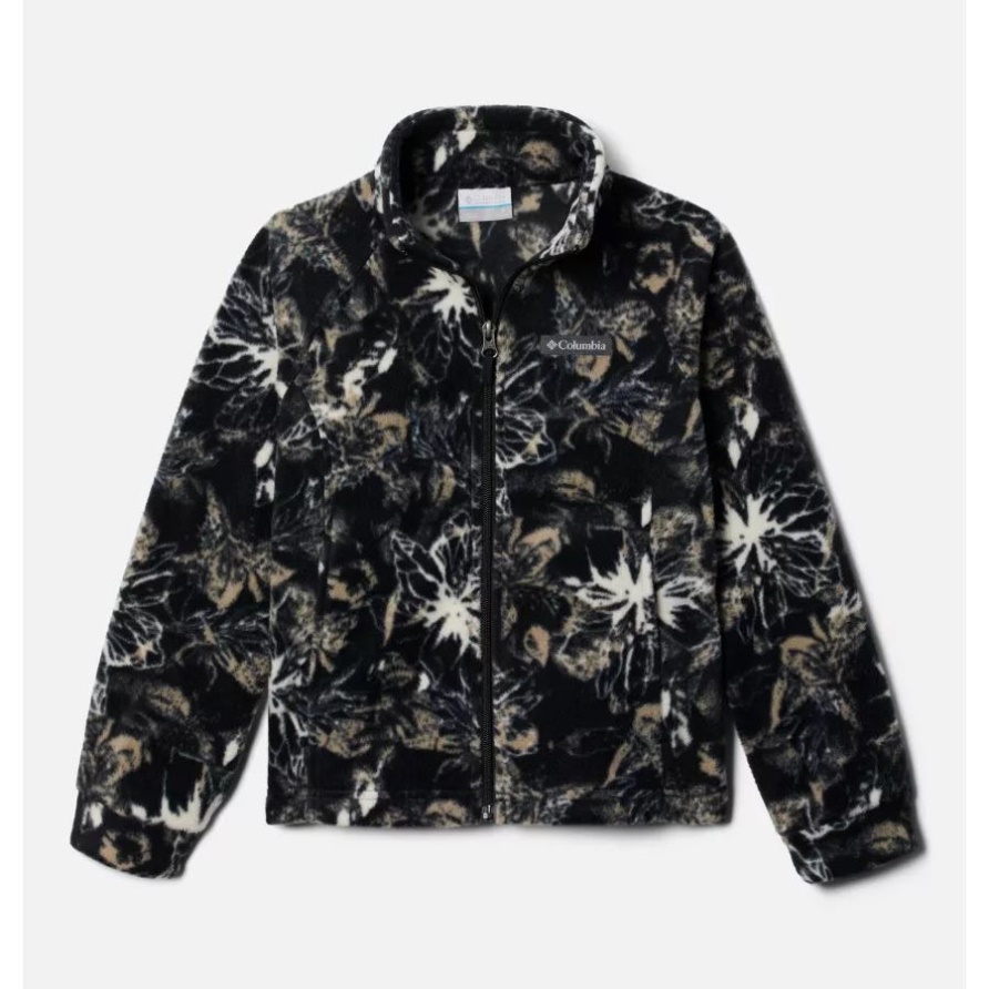 Benton Springs II Bedruckte Fleecejacke Für Mädchen Schwarz Aurelian Columbia