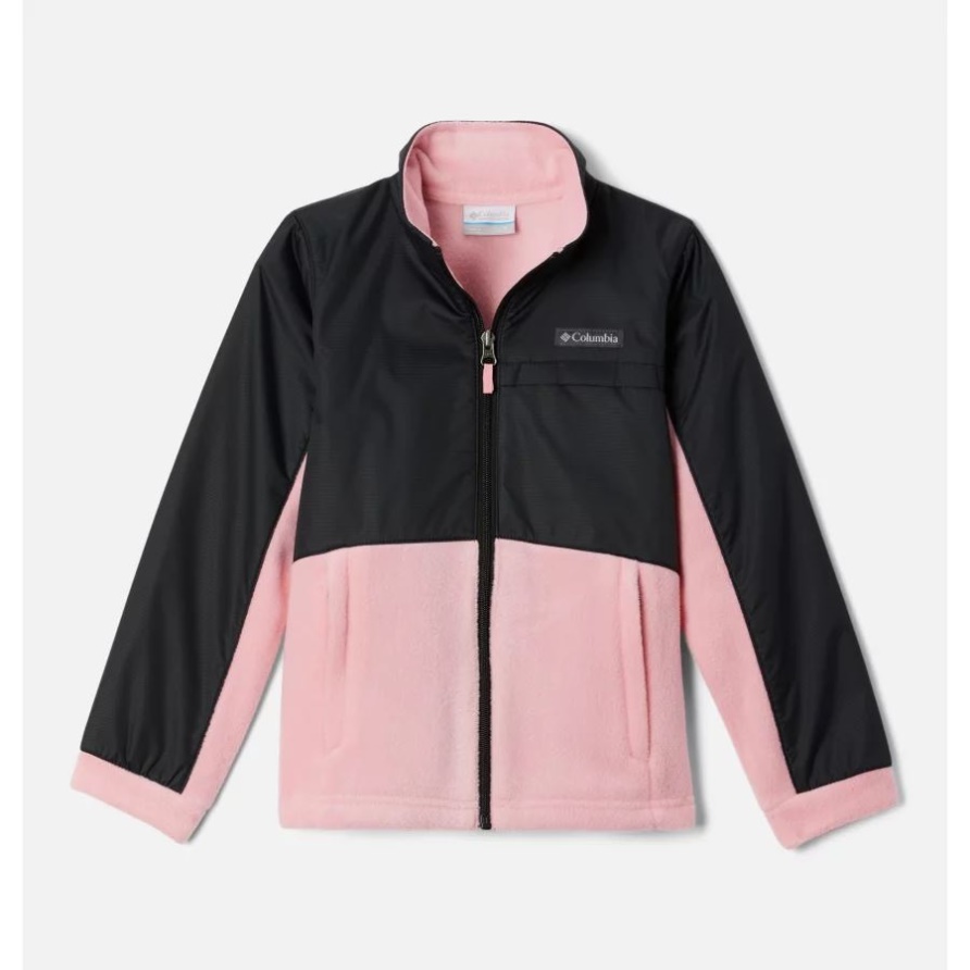 Benton Springs III Overlay-Fleecejacke Für Mädchen Columbia Pink Orchid/Black
