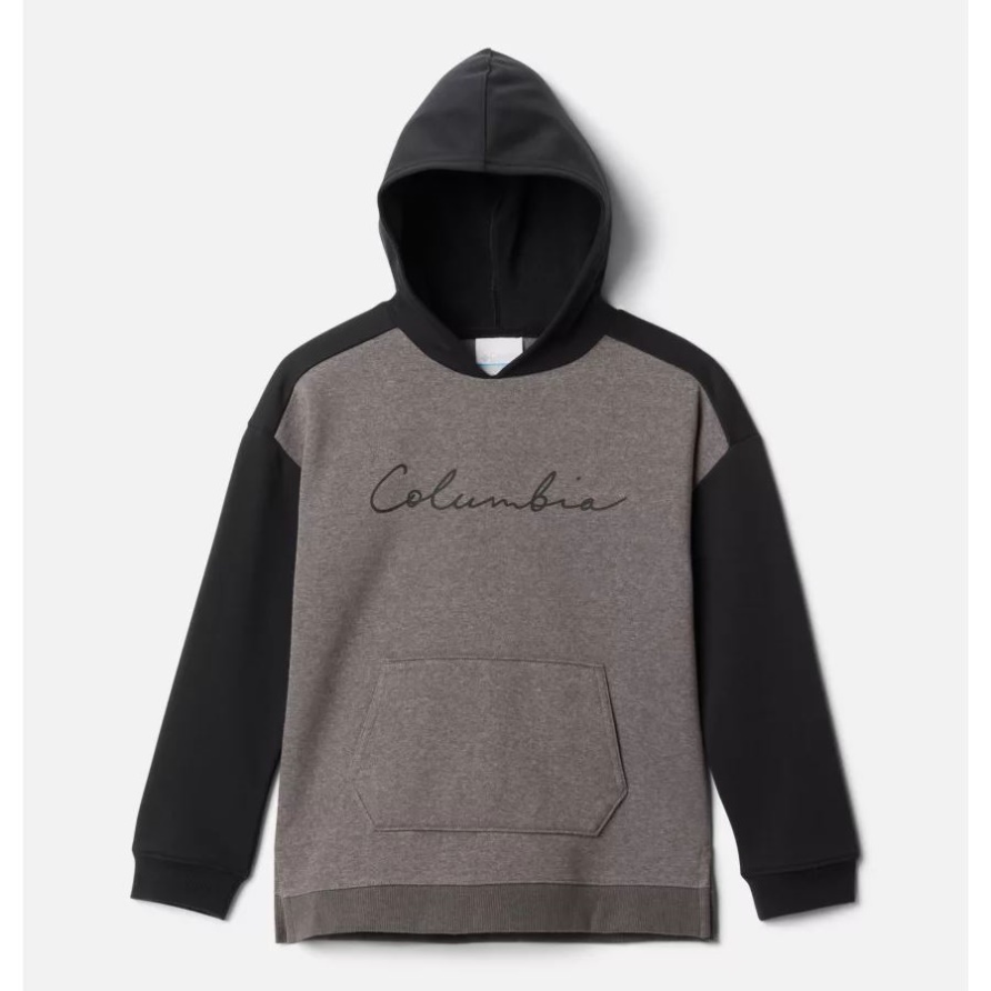 Columbia Park Long Hoodie Für Mädchen Anthrazit Meliert/schwarz Columbia