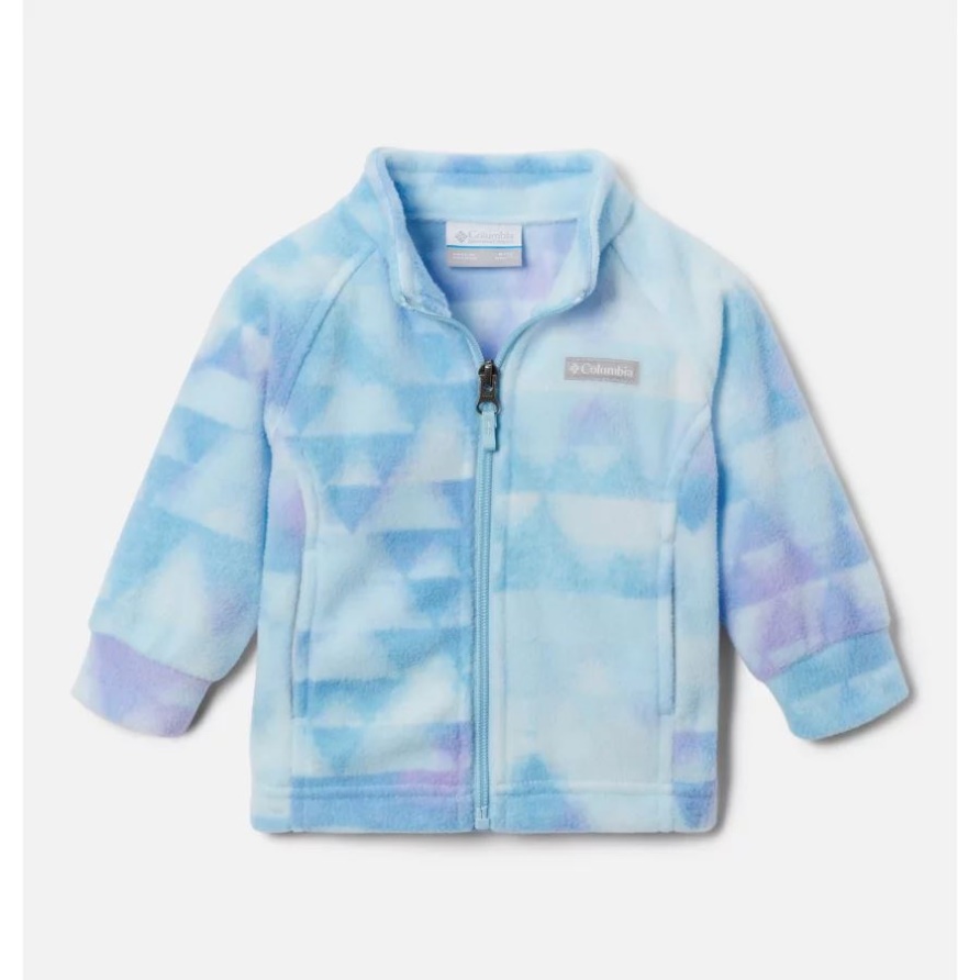 Benton Springs II Bedruckte Fleecejacke Für Mädchen Für Kleinkinder Columbia Spring Blue Distant Peaks