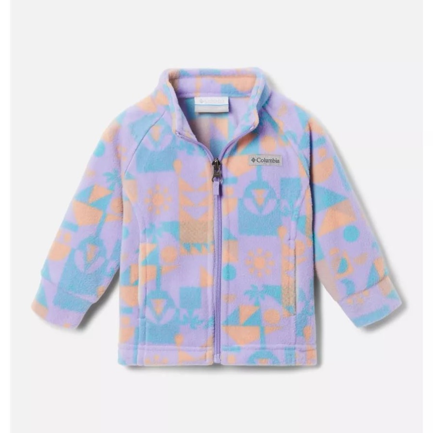 Benton Springs Ii Bedruckte Fleecejacke Für Mädchen Für Kleinkinder Frosted Purple Quest Columbia