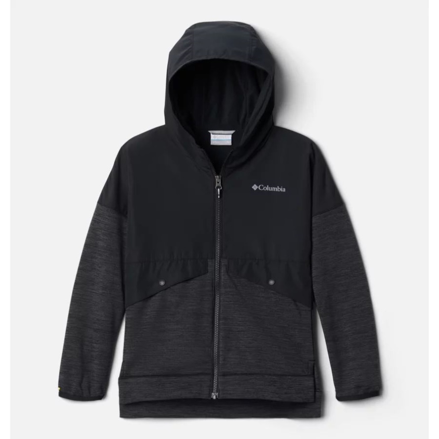Out-Shield Dry-Fleece-Jacke Mit Durchgehendem Reißverschluss Für Mädchen Columbia Black