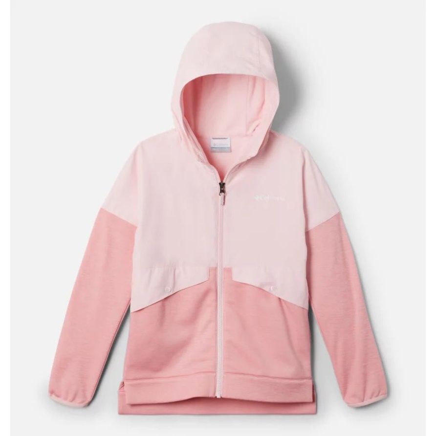 Out-Shield Dry-Fleece-Jacke Mit Durchgehendem Reißverschluss Für Mädchen Satinrosa/Satinrosa Heather Columbia