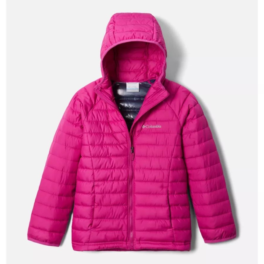 Puder Lite Kapuzenjacke Für Mädchen Wild Fuchsia Columbia