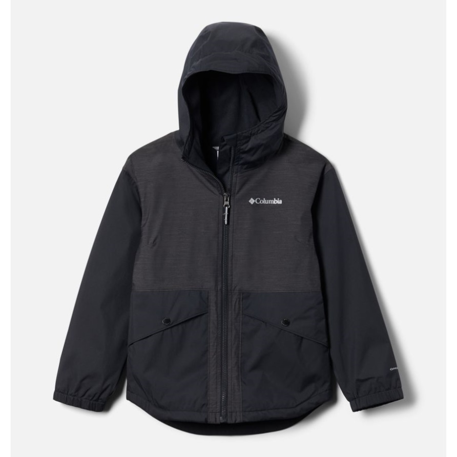Regentrails Mit Fleece Gefütterte Mädchenjacke Black Columbia