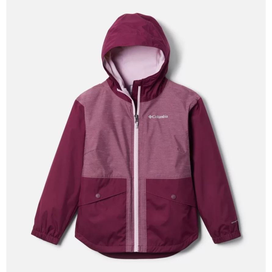 Regentrails Mit Fleece Gefütterte Mädchenjacke Columbia Marionberry/marionberry Slub