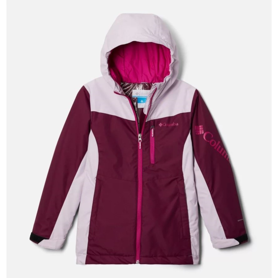 Rosie Run Isolierte Jacke Für Mädchen Columbia Marionberry/aura/wild Fuchsia
