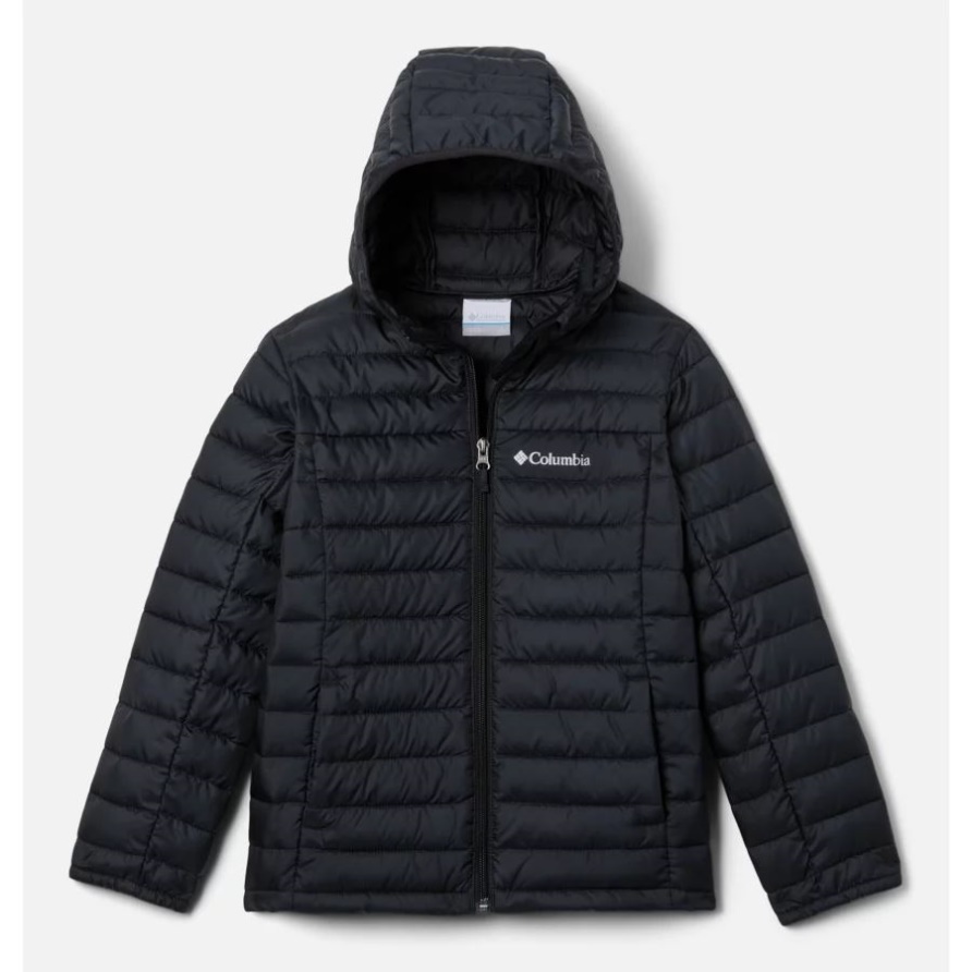 Kapuzenjacke Mit Silbernen Fällen Für Mädchen Black Columbia
