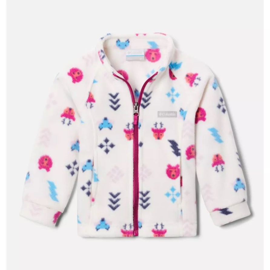 Benton Springs Ii Bedruckte Fleecejacke Für Mädchen Für Kleinkinder Chalk Woodlands Columbia