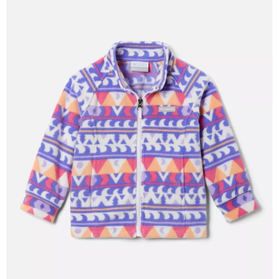 Benton Springs Ii Bedruckte Fleecejacke Für Mädchen Für Kleinkinder Columbia Pflaume Fairisle Punktdruck