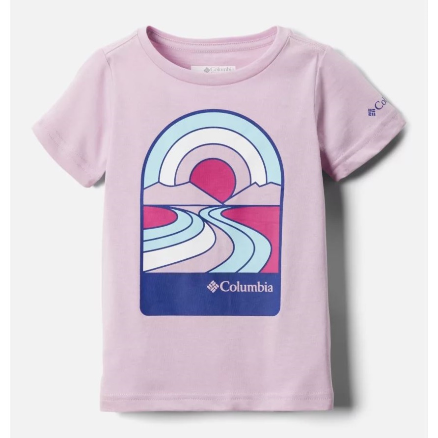 Bessie Butte Kurzarm-Grafik-T-Shirt Für Mädchen Für Kleinkinder Aura/Suntrek Trails Columbia