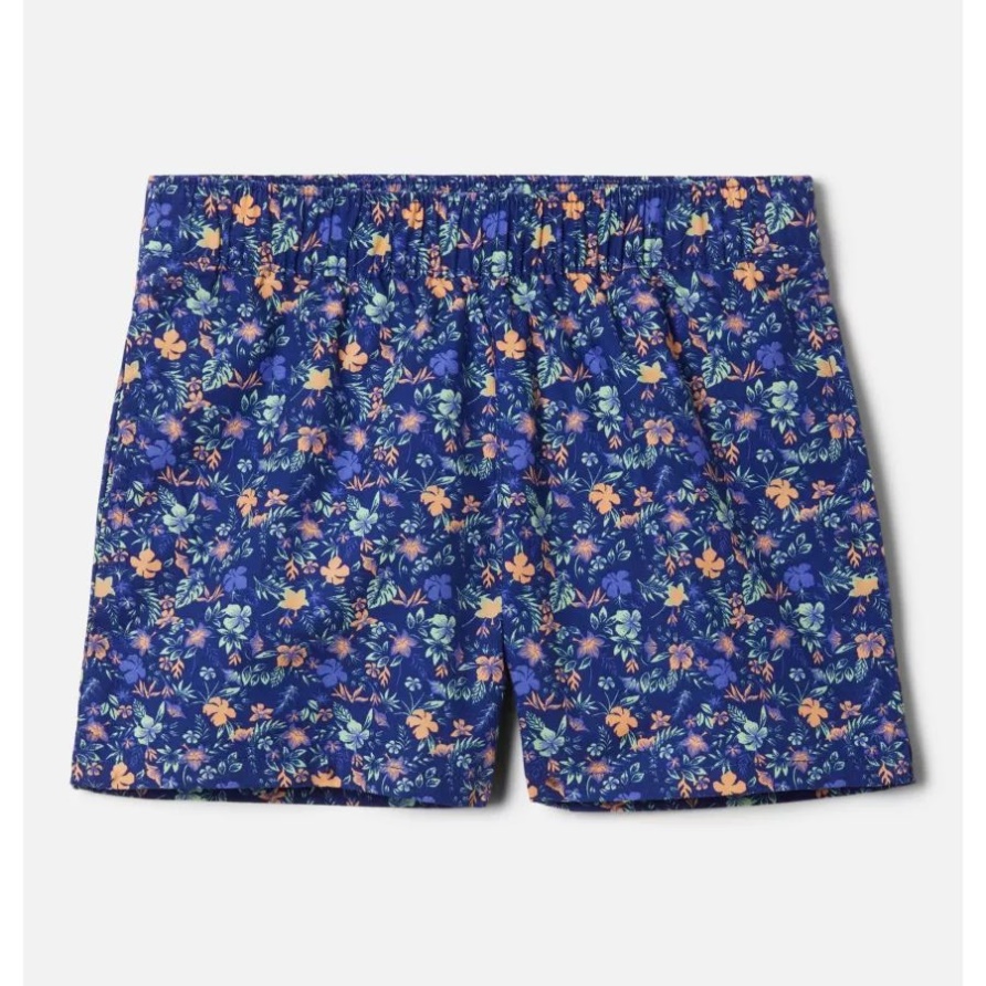 Shorts Mit Verwaschenem Muster Für Mädchen Dark Sapphire Mini-biscus Columbia