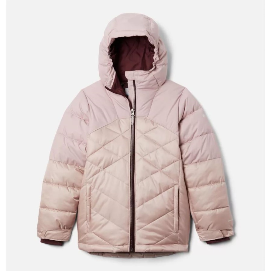 Mädchen-Winterpuder-Steppjacke Mineral Pink/mineral Pink Sheen Columbia