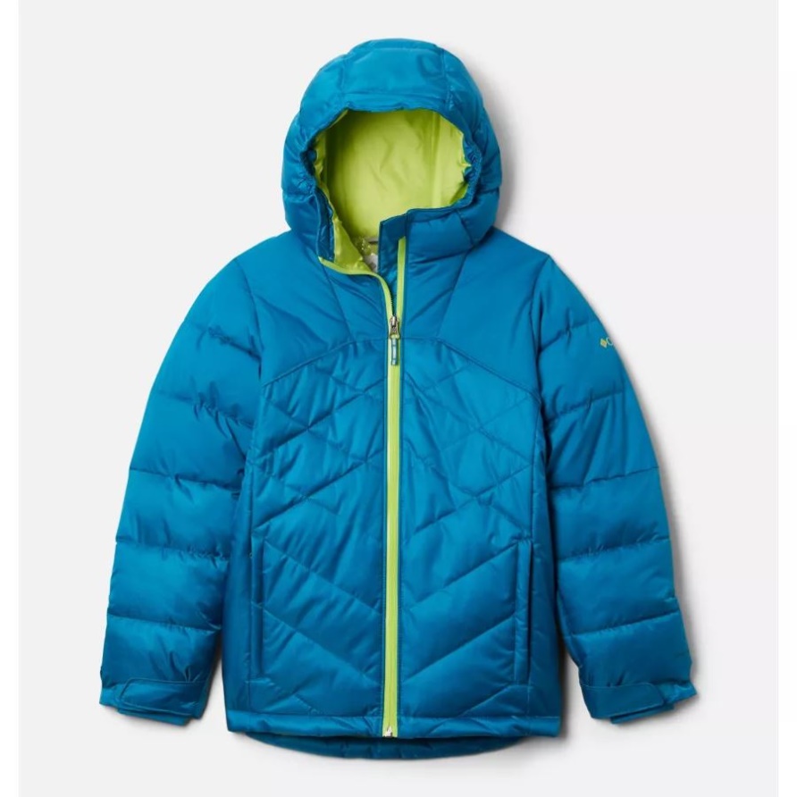 Wattierte Winterjacke Für Mädchen Fjord Blue/fjord Blue Sheen Columbia Neu