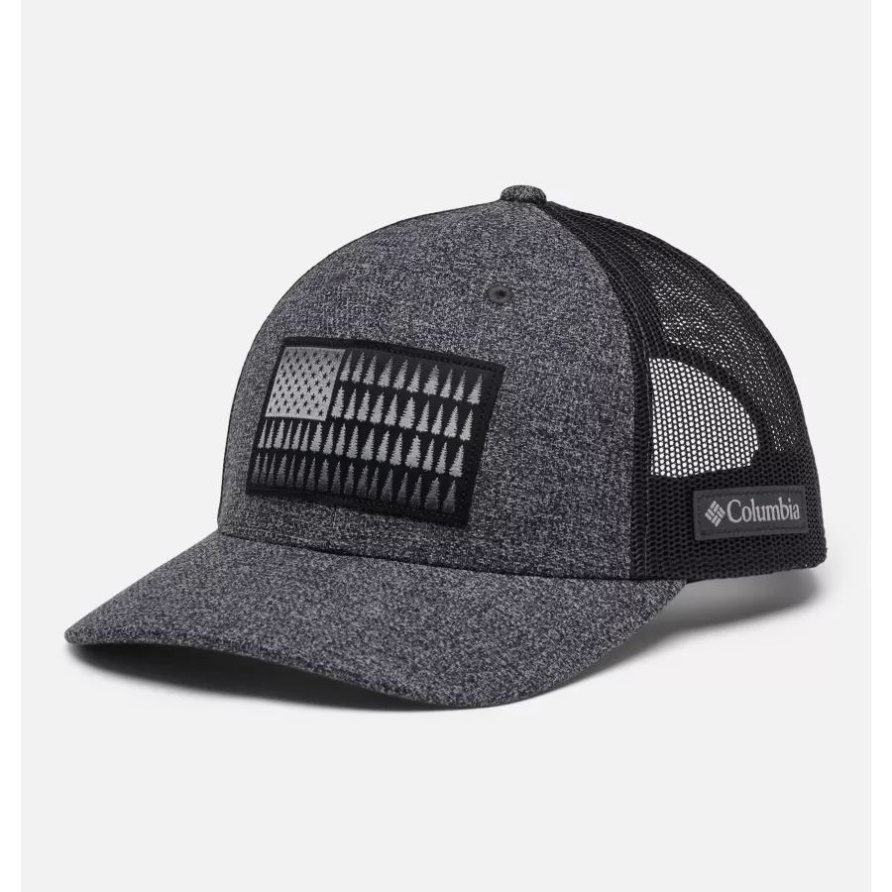 Grill Heather Columbia Tree Flag Mesh Snapback Low Crown Columbia