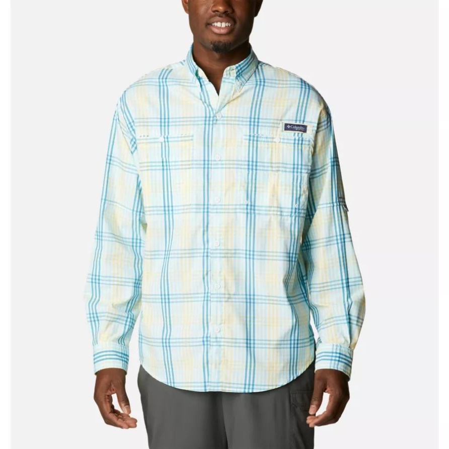 Gulf Stream Blanket Gingham Columbia Herren Pfg Super Tamiami Langarmhemd