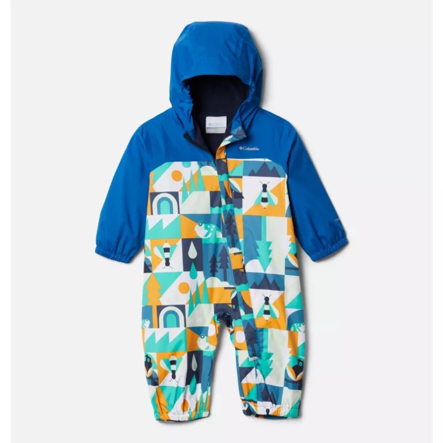Infant Critter Jitters II Regenanzug Deep Marine Summer Escape/Bright Indigo Columbia