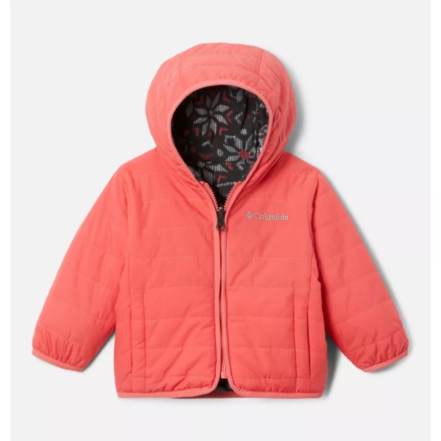 Double Trouble Wendejacke Für Kleinkinder Blush Pink/Black Paperflakes Columbia