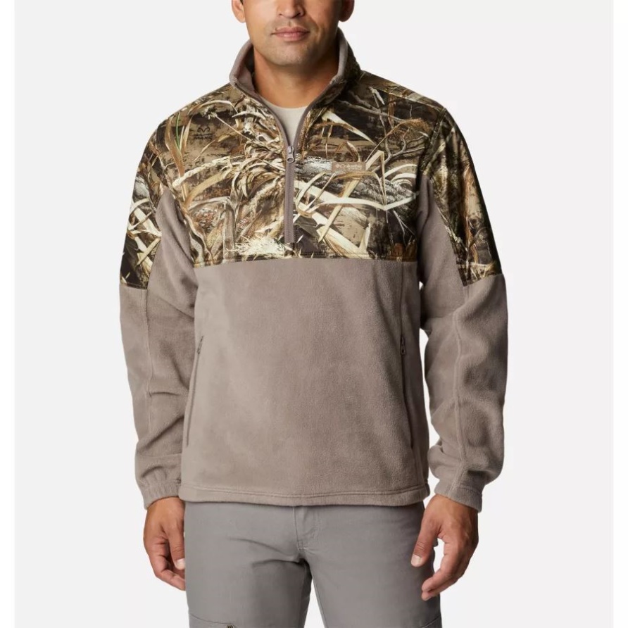 Iron/rt Max5 Columbia Phg-fleece-overlay-pullover Mit 1/4-reißverschluss Für Herren