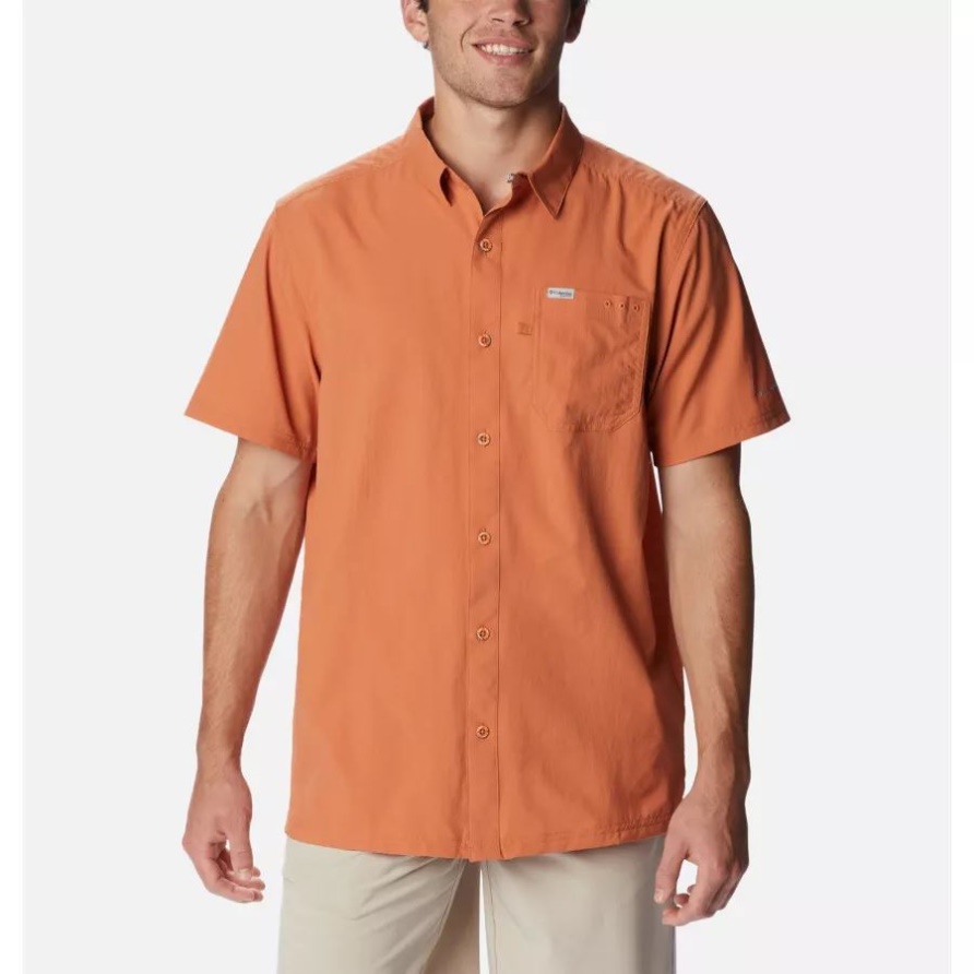 Island Orange Pfg Slack Tide Camp Shirt Für Herren Columbia