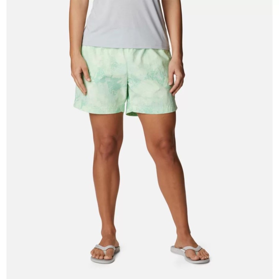 Seetang/Schaum Blumendruck Columbia Pfg Super Backcast Wassershorts Für Frauen