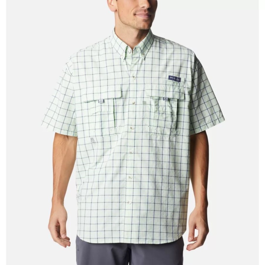 Key West Gingham Grid Herren Pfg Super Bahama Kurzarmhemd Columbia