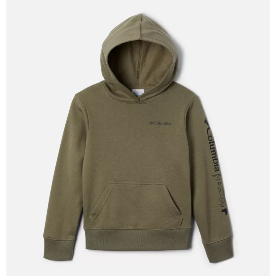 Kinder-Hoodie Mit Basin-Park-Grafik Columbia Stone Green