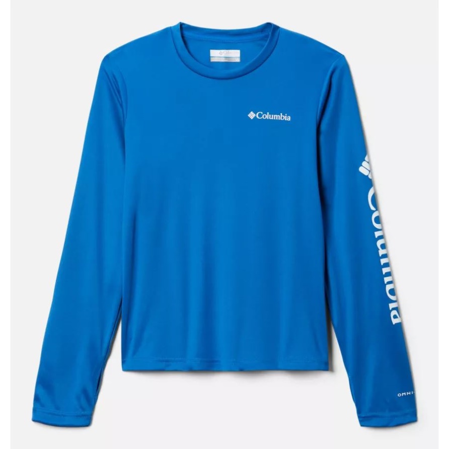 Kinder Fork Stream Langarmshirt Columbia Bright Indigo