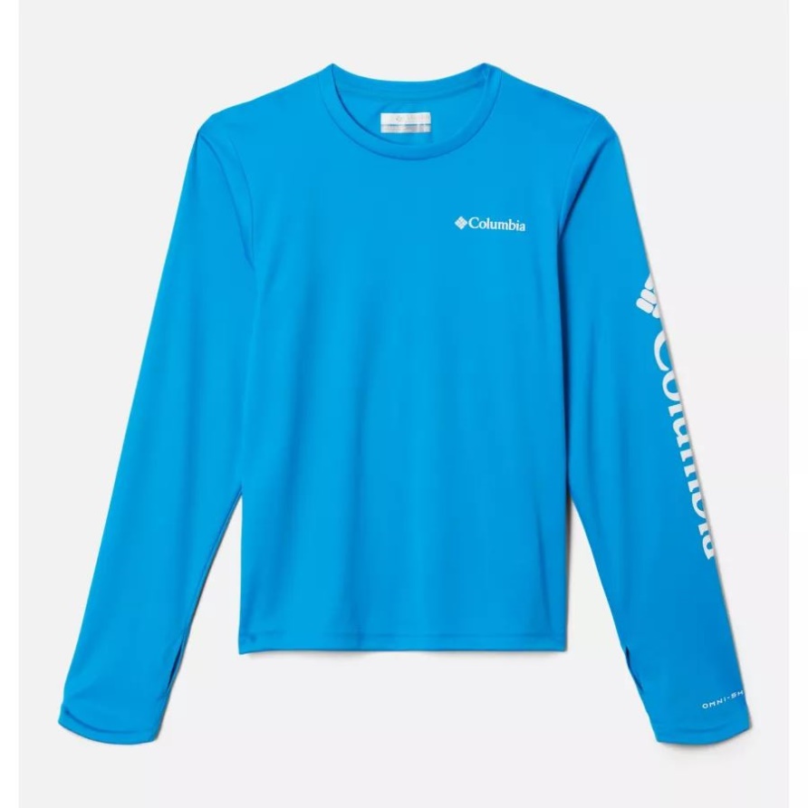 Kinder Fork Stream Langarmshirt Compass Blue Columbia