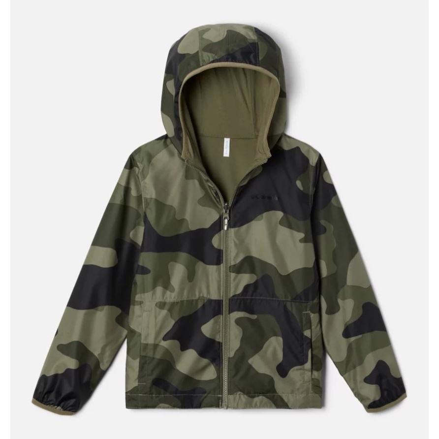 Pixelgrabber-Wendejacke Für Kinder, Steingrün, Mod Camo Columbia