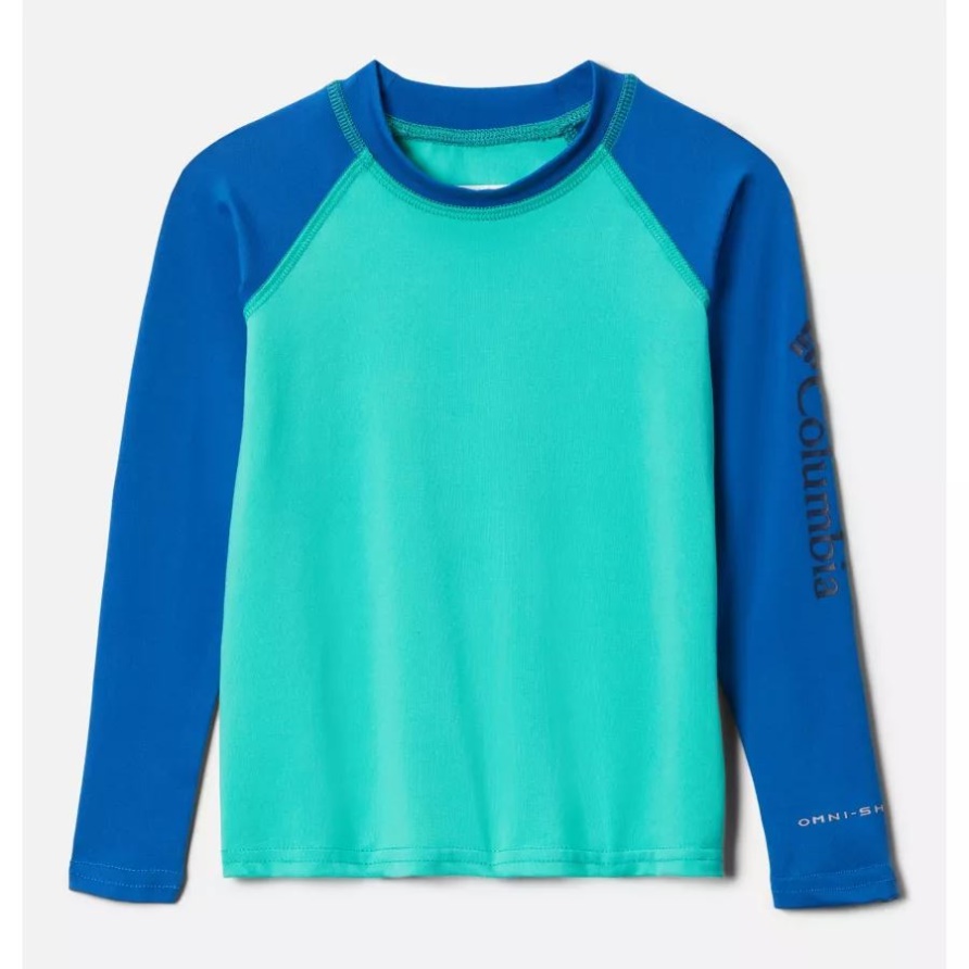Kinder-Sonnenschutz-Shirt Sandy Shores Mit Langen Ärmeln Electric Türkis/bright Indigo Columbia