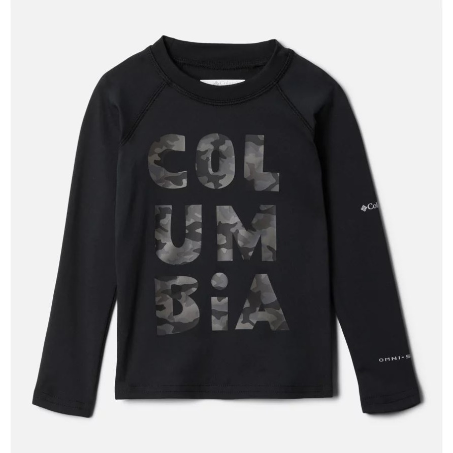 Kinder Kleinkind Sandy Shores Bedrucktes Langärmliges Sonnenschutzhemd Columbia Black Camo Type
