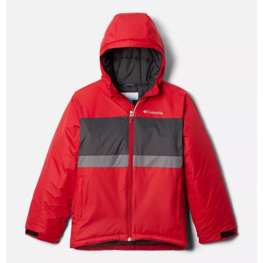 Valley Runner Jacke Für Kinder Mountain Red/shark/city Grey Columbia