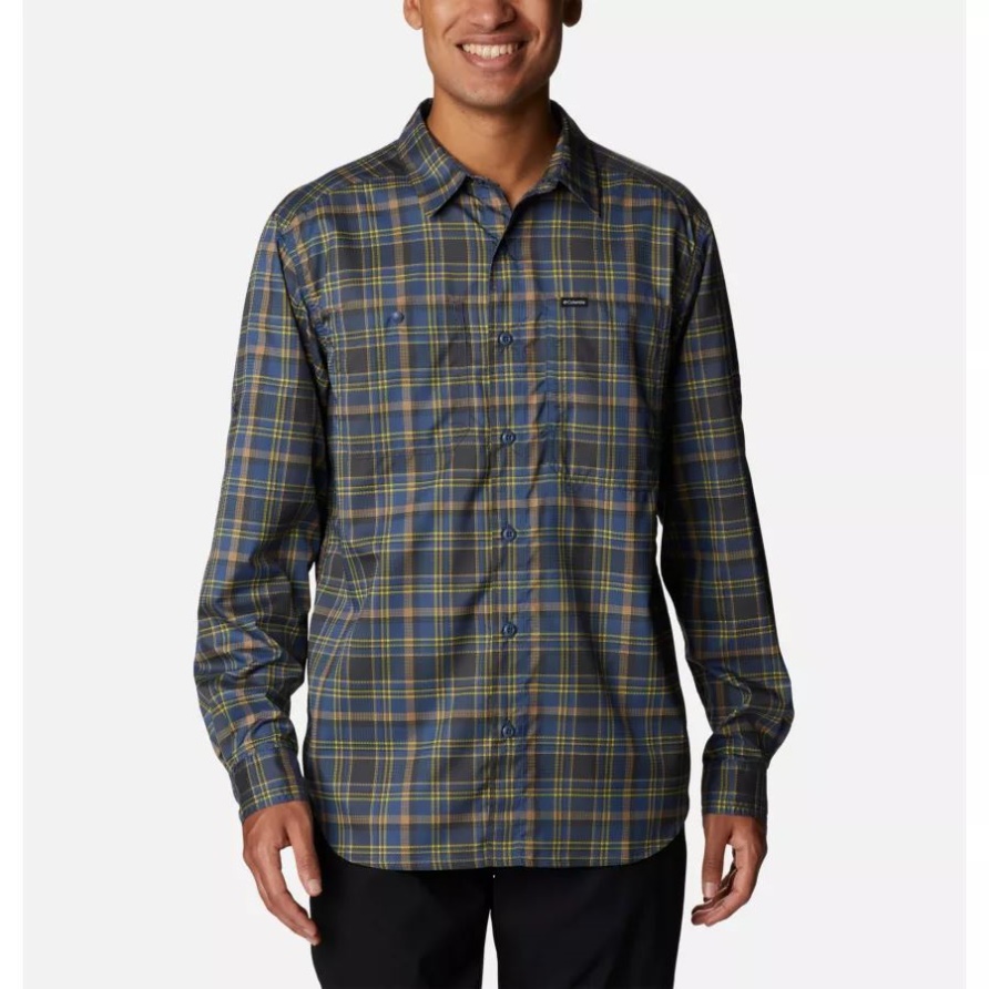 Laser Lemon Multi Plaid Columbia Herren Silver Ridge Utility Lite Plaid Langarmhemd