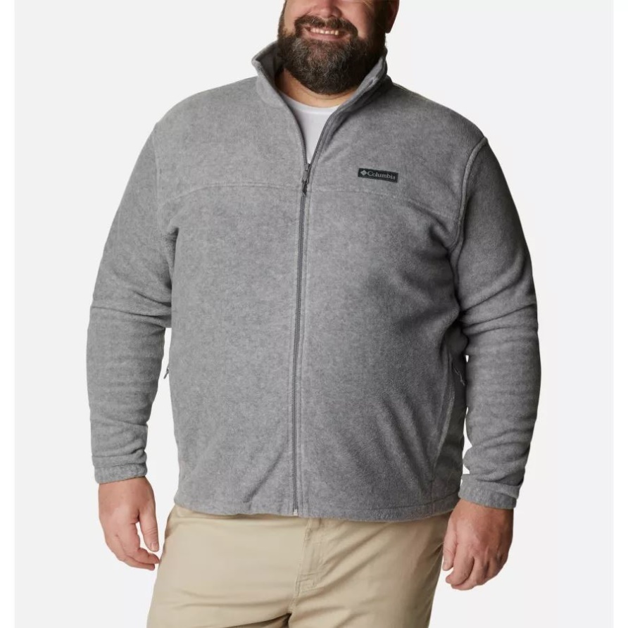 Hellgrau Meliert Steens Mountain 2.0 Fleecejacke Mit Durchgehendem Reißverschluss Für Herren Big Columbia