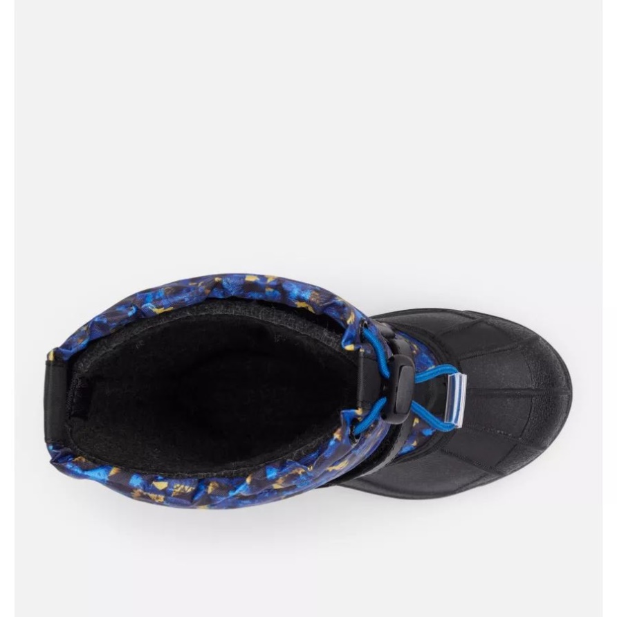 Puderbug Vierzig Bedruckte Stiefel Für Kleine Kinder Columbia Black/Laser Lemon