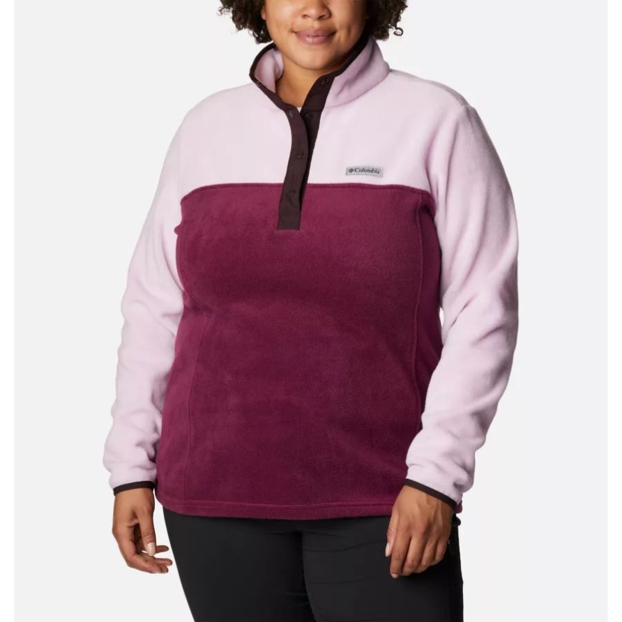 Marionberry/Aura Columbia Benton Springs 1/2 Snap-Pullover Für Damen In Übergröße