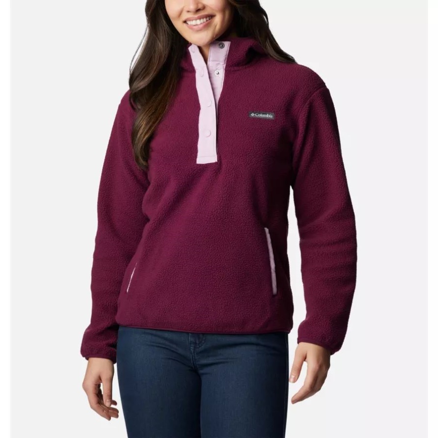 Marionberry/Aura Columbia Damen Echo Hills Sherpa-Fleece-Hoodie