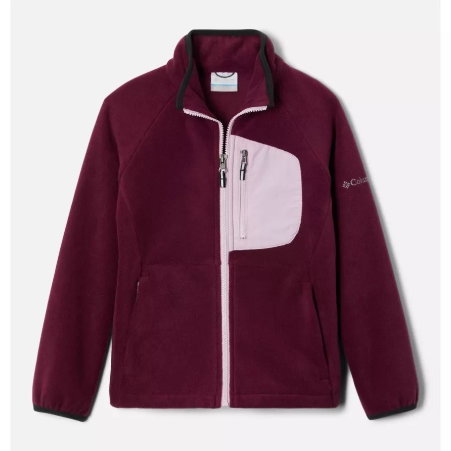 Marionberry/Aura Columbia Jugend Fast Trek III Fleecejacke