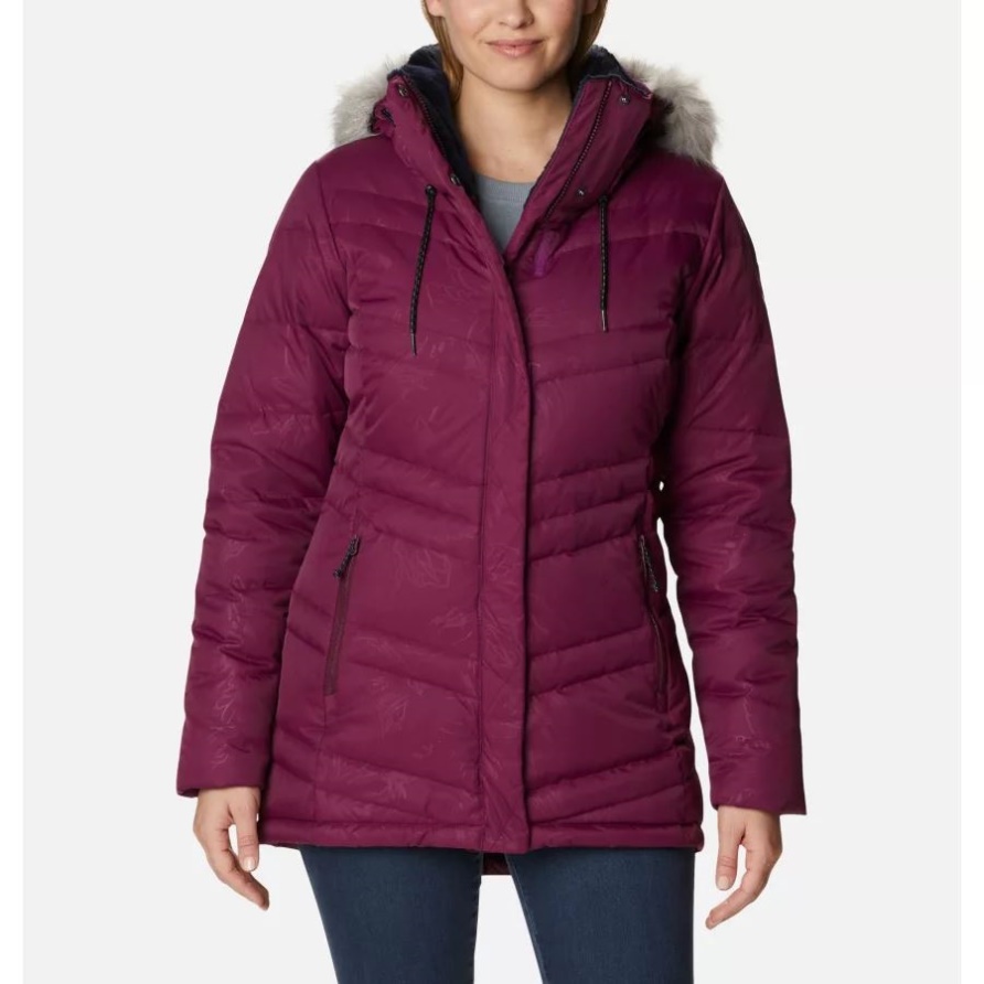 Marionberry Aurelian Prägung Columbia Damenst. Mittlere Daunenjacke Mit Cloud-Kapuze