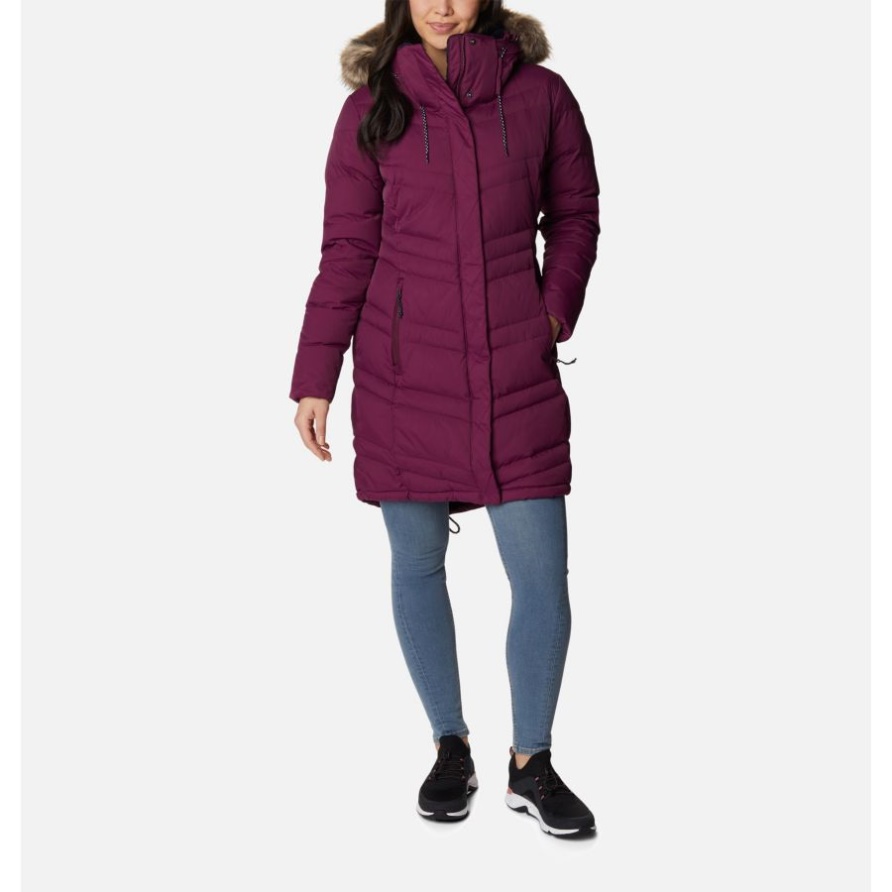 Marionberry Columbia Damen Catherine Creek Lange Daunenjacke Mit Kapuze