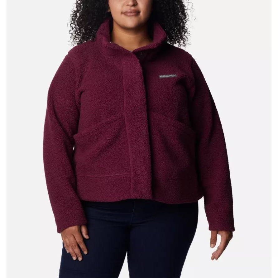 Marionberry Columbia Damen-Panorama-Snap-Fleecejacke In Übergröße